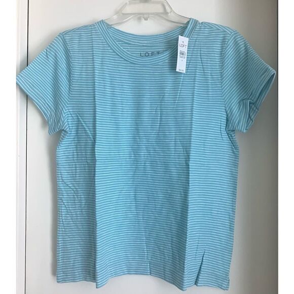 Loft Striped New Crew Tee Size Medium - Picture 3 of 6